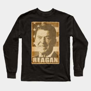 Ronald Reagan Propaganda Pop Art Long Sleeve T-Shirt